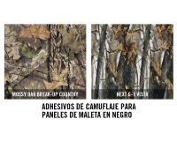 Adhesivos de camuflaje para paneles de maleta en negro