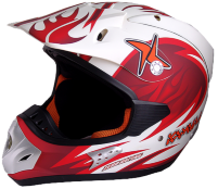 Kamval Casco K8 Rojo - Blanco