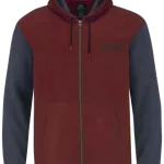 sudadera con cremallera rojo